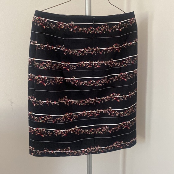 Black Pencil Skirt with Floral Accent 10 - Picture 3 of 3